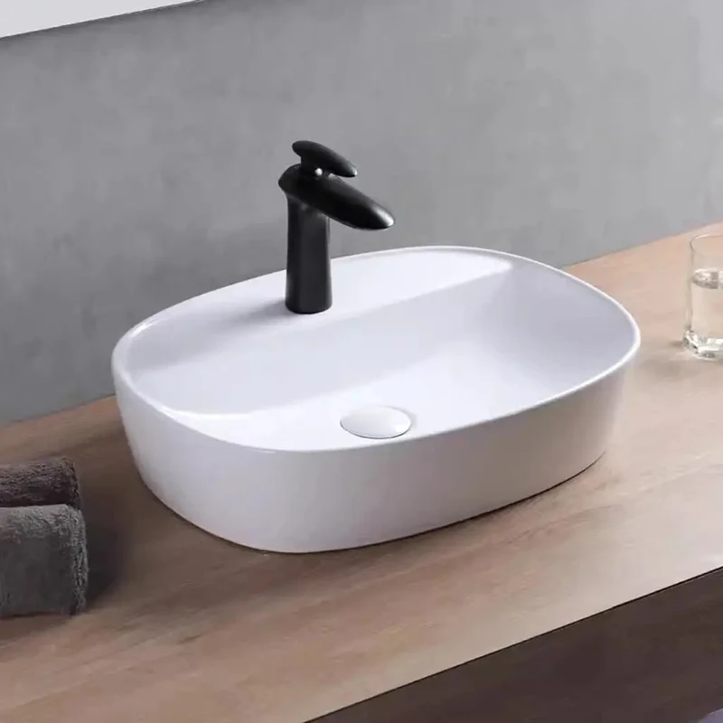 Sleek Long Ceramic Vessel Sink For Bathroom Vanity Minimalist Table Basin Premium Porcelain Washbasin Straight Up Zero Hassle Cleanup A Real Game Changer For Home Or Hotel Bath Areas