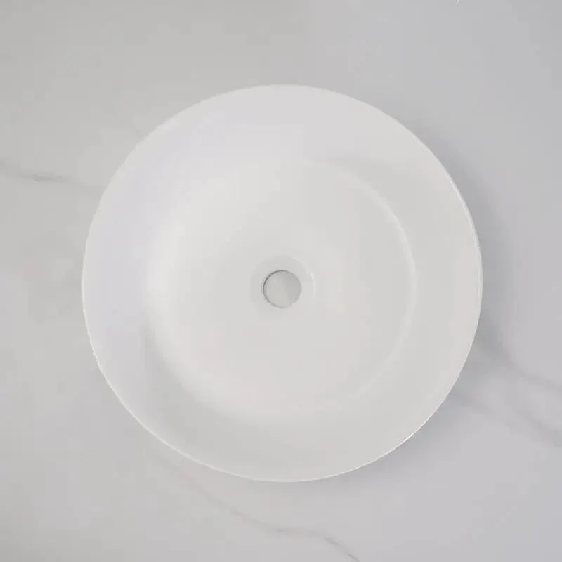 Premium Round White Ceramic Vessel Sink For Modern Bathroom Countertop Setup Super Sleek And Dead Simple Mounting Wash Basin Built Tough With Clean Lines And A Head Turning European Vibe Real Deal Luxury