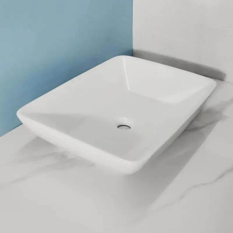 Killer Square Ceramic Vessel Sink For Your Modern Bathroom Or Home Bar Large Above Counter Wash Basin Featuring Sleek Art Design And Hassle Free Mounting For Instant Room Glow Up