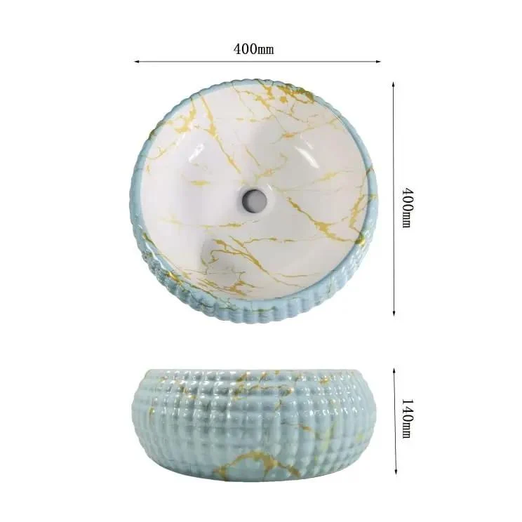 Super Chic Modern Ceramic Vessel Sink For Above Counter Bathroom Vanity Featuring Round Art Basin Shape And High Gloss Glazed Finish For A Total Game Changer Home Spa Upgrade