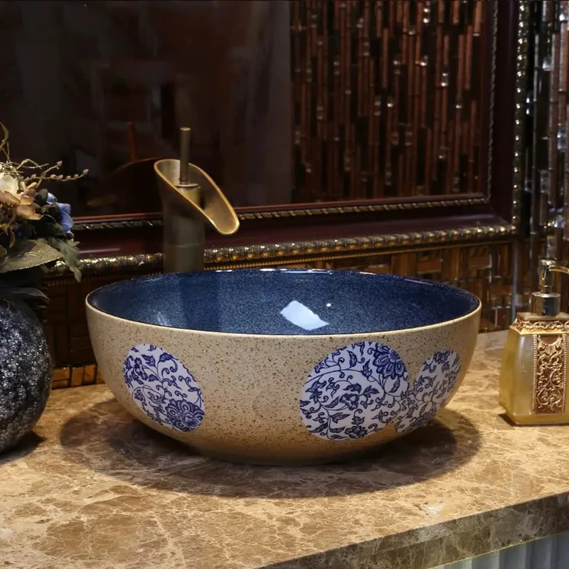 Sleek Modern Ceramic Vessel Sink That Really Spices Up Your Bathroom Setup And Round Countertop Washbasin With Included Faucet For Super Easy Installations And Next Level Style Appeal