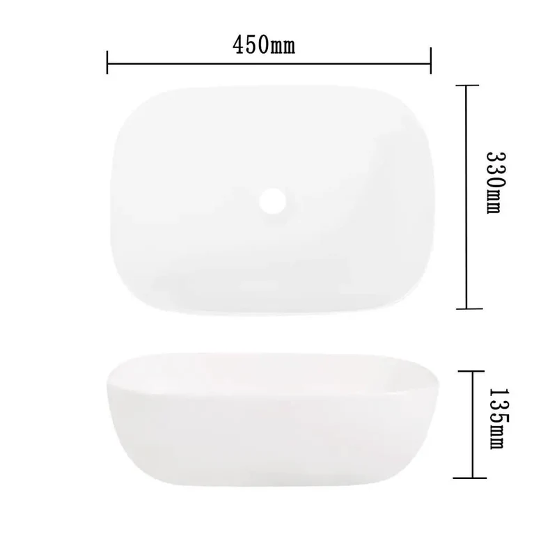 Top Shelf Ultra Modern White Ceramic Vessel Sink For Above Counter Bathroom Vanity Rectangular Basin With Clean Minimalist Lines And That Luxe Bathroom Decor Vibe