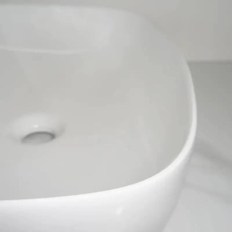 The Real Deal Square Ceramic Vessel Sink Featuring Smooth Rounded Corners For Above Counter Setup In Modern Bathrooms To Bring Your Home Decor Game A Major Upbeat Glow Up