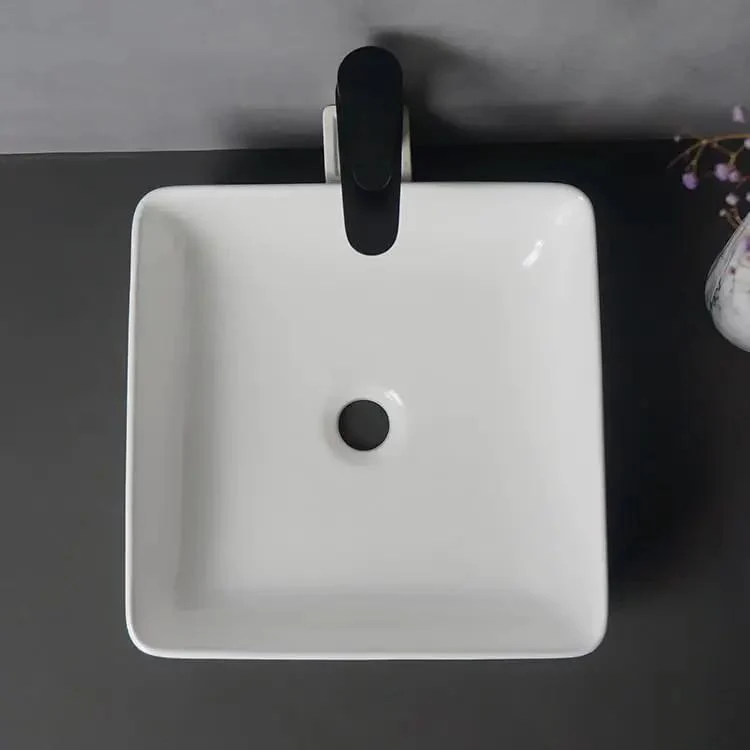 Premium Ceramic Vessel Sink For Bathroom And Bar Vanity Featuring A Hella Clean Square Design With Top Shelf Glazed Finish For A Totally Chic Modern Upgrade And Serious Home Vibe