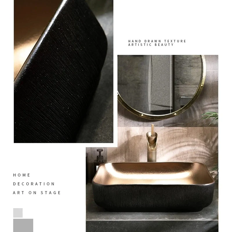 Next Level Matte Black Ceramic Vessel Sink For Modern Bathroom Vanity Setup Featuring Sleek Rectangular Basin With Countertop Mounting Capabilities That Boosts Everyday Glamour And Delivers Show Stopping Sophistication To Your Wash Area.