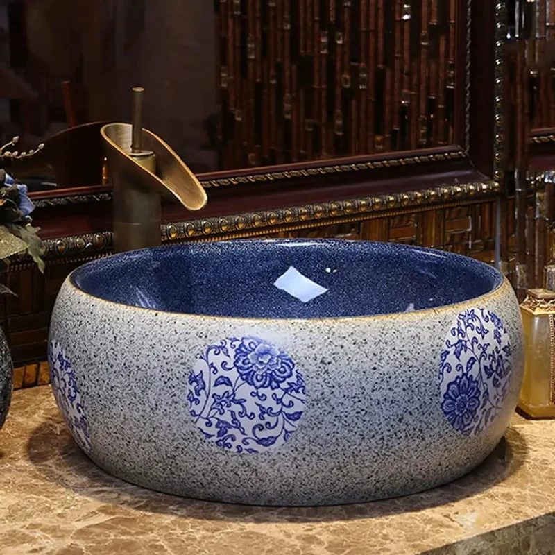 Round Ceramic Vessel Sink For Bathroom Vanity With Matching Faucet Premium Countertop Washbasin Delivering That Clean Modern Vibe Straight Up Heavy Duty Build And A Super Slick Finish For Your Place