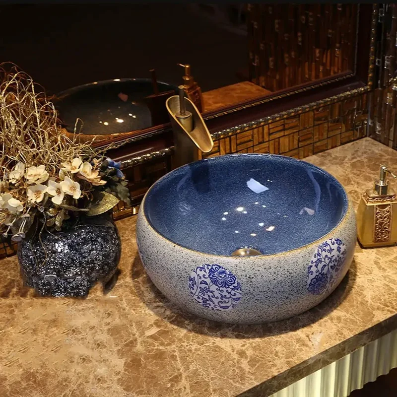 Round Ceramic Vessel Sink For Bathroom Vanity With Matching Faucet Premium Countertop Washbasin Delivering That Clean Modern Vibe Straight Up Heavy Duty Build And A Super Slick Finish For Your Place