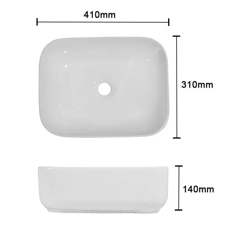 Top Tier Ceramic Vessel Sink Small Square Countertop Washbasin Slick White Bathroom Bowl Sink Game Changer Modern Design For Your Kitchen Or Fresh Bath Setup