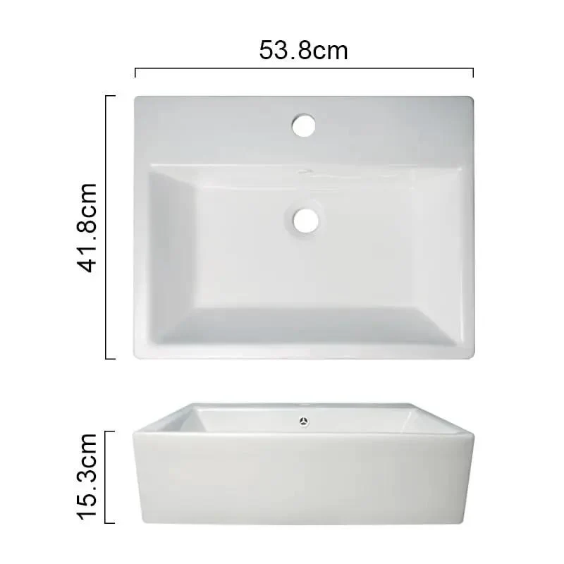 Slick Ceramic Vessel Sink Bathroom Washbasin Above Ground Wall Mount Basin With Sharp Modern Luxury Lines Smooth Glaze Finish Effortless Install Top Shelf Durable Contemporary Fixtures