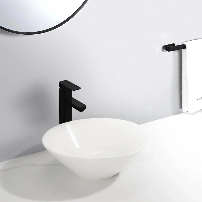 Sleek Ceramic Bathroom Vessel Sink Featuring Slick Lampshade Design For Countertop Setup Modern Luxury Wash Basin Straight Up Premium Home Fixtures That Deliver Heavy Duty Hotel Vibes