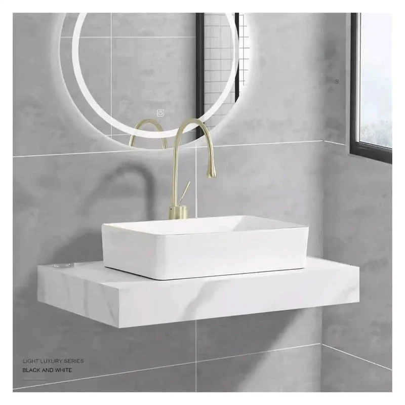 Slick Ceramic Vessel Sink With Bold Gold Trim High Gloss Porcelain Finish Small Bathroom Wash Basin Boss Quality Setup For Fresh Room Makeovers And Next Level Style