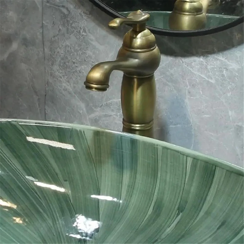 Slick Green Ceramic Oval Vessel Sink For Countertop Vanity Upgrade That Brings A Deadly Clean Look And Real Deal Luxury To Your Bathroom Or Outdoor Balcony With Premium Glaze Finish And Tight Craftsmanship