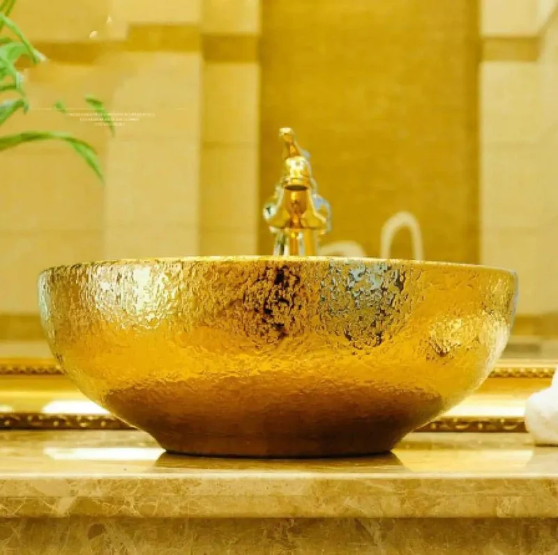 Kick Up Your Bathroom Game With This Rock Solid Ceramic Round Vessel Sink Designed For Countertop Installation And Hotel Style Elegance Perfect For Daily Use And Shampoo Rinsing