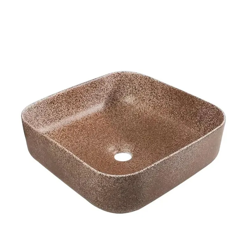 Top Notch Ceramic Vessel Sink For Above Counter Bathroom Vanity Straight Up Upgrades Your Apartment Or Hotel Space With This Slick Square Wash Basin That Is Heavy Duty And Super Easy To Clean