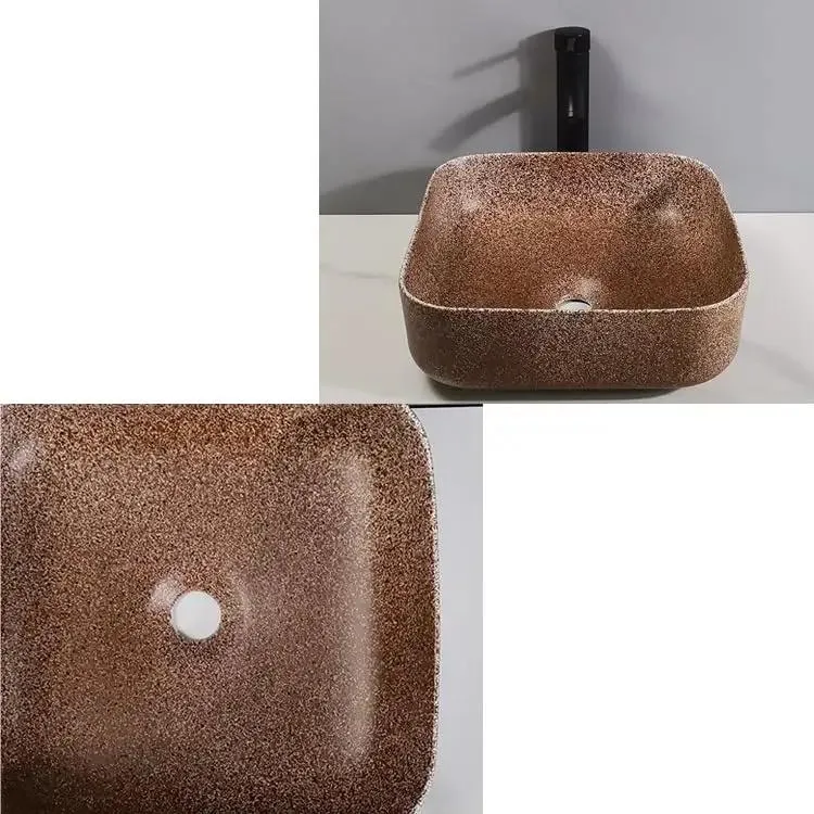 Top Notch Ceramic Vessel Sink For Above Counter Bathroom Vanity Straight Up Upgrades Your Apartment Or Hotel Space With This Slick Square Wash Basin That Is Heavy Duty And Super Easy To Clean