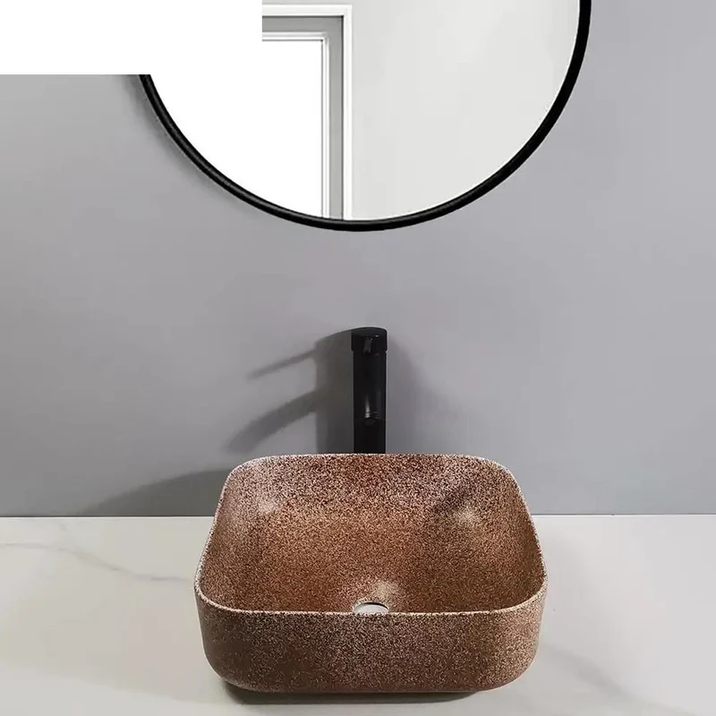 Top Notch Ceramic Vessel Sink For Above Counter Bathroom Vanity Straight Up Upgrades Your Apartment Or Hotel Space With This Slick Square Wash Basin That Is Heavy Duty And Super Easy To Clean