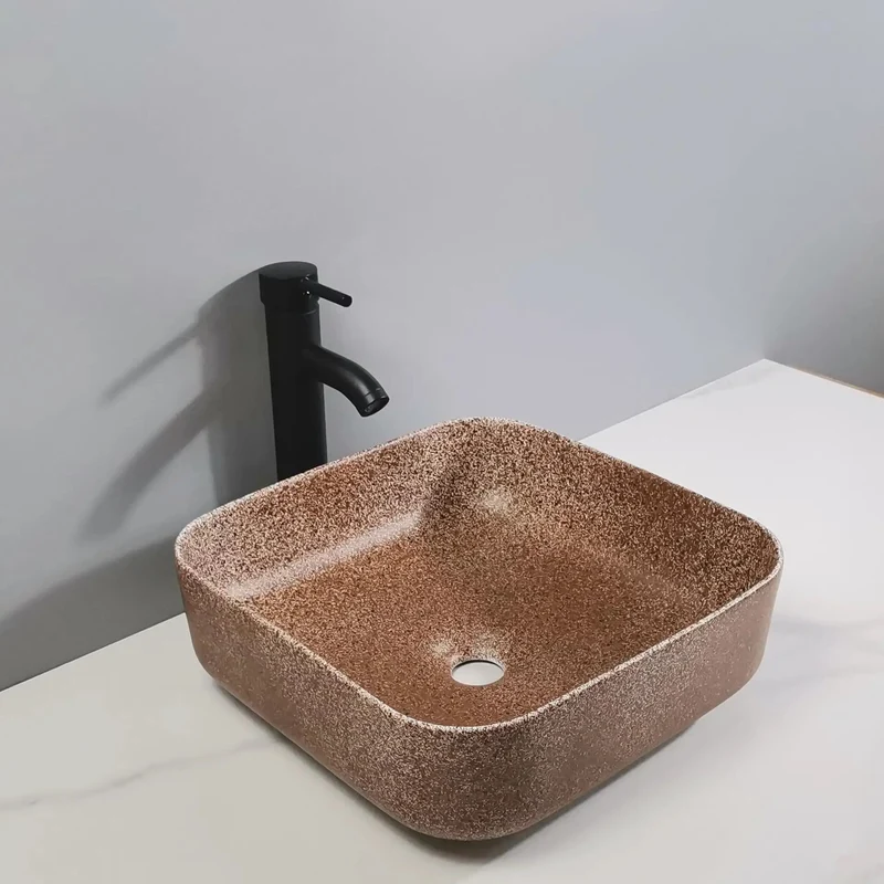 Top Notch Ceramic Vessel Sink For Above Counter Bathroom Vanity Straight Up Upgrades Your Apartment Or Hotel Space With This Slick Square Wash Basin That Is Heavy Duty And Super Easy To Clean