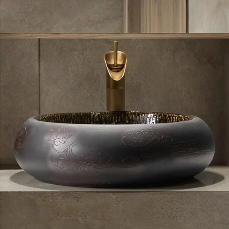 Modern Round Vessel Vanity Sink Top Shelf Ceramic Countertop Basin Above Counter Bathroom Wash Stand Ideal For Residential Or Commercial Spaces Fresh Kickass Home Decor Upgrade