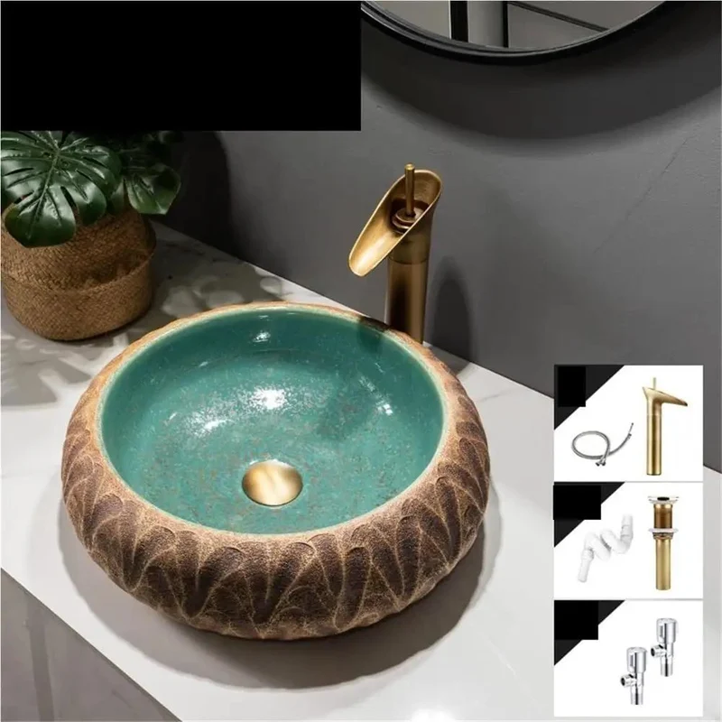 Modern Ceramic Vessel Sink Basin Dope Sleek Design Top Shelf Durability Multi Purpose Countertop Washbasin For Bathroom Or Balcony Easy Clean Home Refresh Real Deal High Grade Fixture
