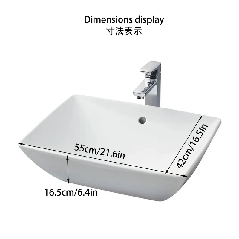 Premium Ceramic Vessel Sink Above Counter Top Mount Wash Basin Straight Up Sleek Design Dead Simple Setup For Hotels Apartments Wet Bars And Outdoor Spaces Next Level Finish