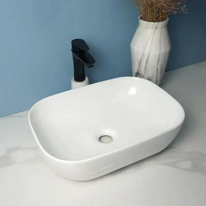 Modern Luxury Square Ceramic Vessel Sink With Rounded Corners Adds A Clean Vibe To Any Bathroom Or Outdoor Bar Vanities As An Above Counter Washbasin For Your Sick Renovation Project