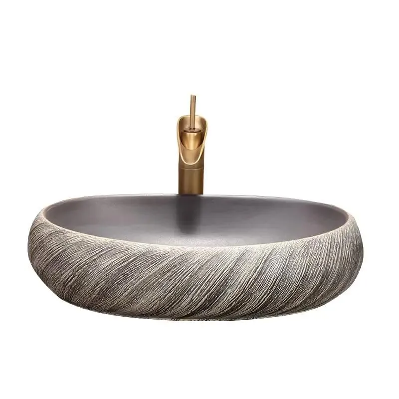 Top Shelf Ceramic Vessel Sink For Bathroom Vanity And Bar Countertop Adds A Major Modern Luxury Vibe With This Sleek Washbasin Classy Retro Round Design Delivers A Big Makeover Punch Every Homeowner Dreams Of Grabbing For Instant Glam Status