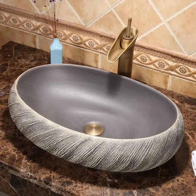 Top Shelf Ceramic Vessel Sink For Bathroom Vanity And Bar Countertop Adds A Major Modern Luxury Vibe With This Sleek Washbasin Classy Retro Round Design Delivers A Big Makeover Punch Every Homeowner Dreams Of Grabbing For Instant Glam Status