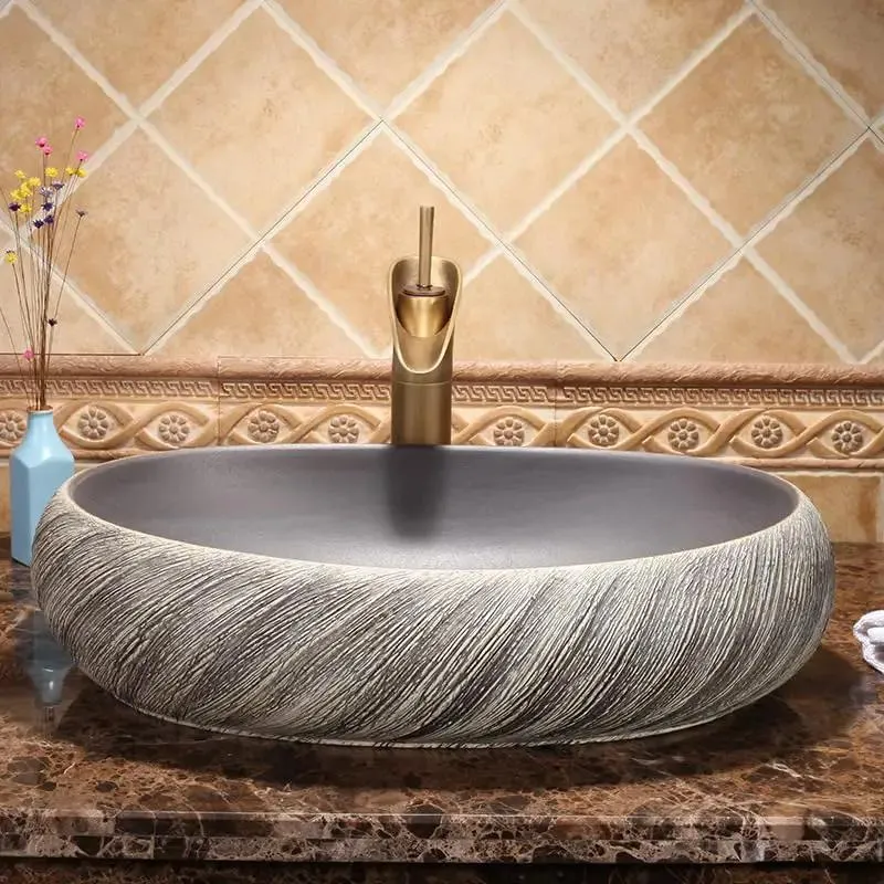 Top Shelf Ceramic Vessel Sink For Bathroom Vanity And Bar Countertop Adds A Major Modern Luxury Vibe With This Sleek Washbasin Classy Retro Round Design Delivers A Big Makeover Punch Every Homeowner Dreams Of Grabbing For Instant Glam Status