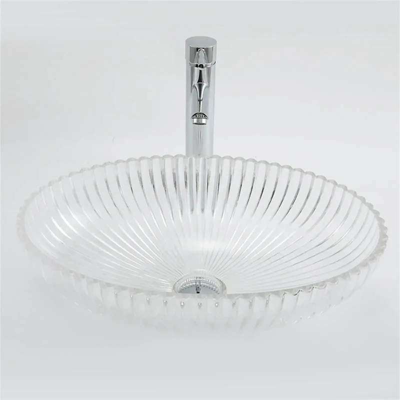 Snag This Top Shelf Crystal Glass Vessel Sink Perfect For Above Counter Install Clear Oval Basin Offers Fresh Transparency And A Sleek Look Ideal For Modern Bathroom Or Chic Half Bath Vanity Projects Total Win