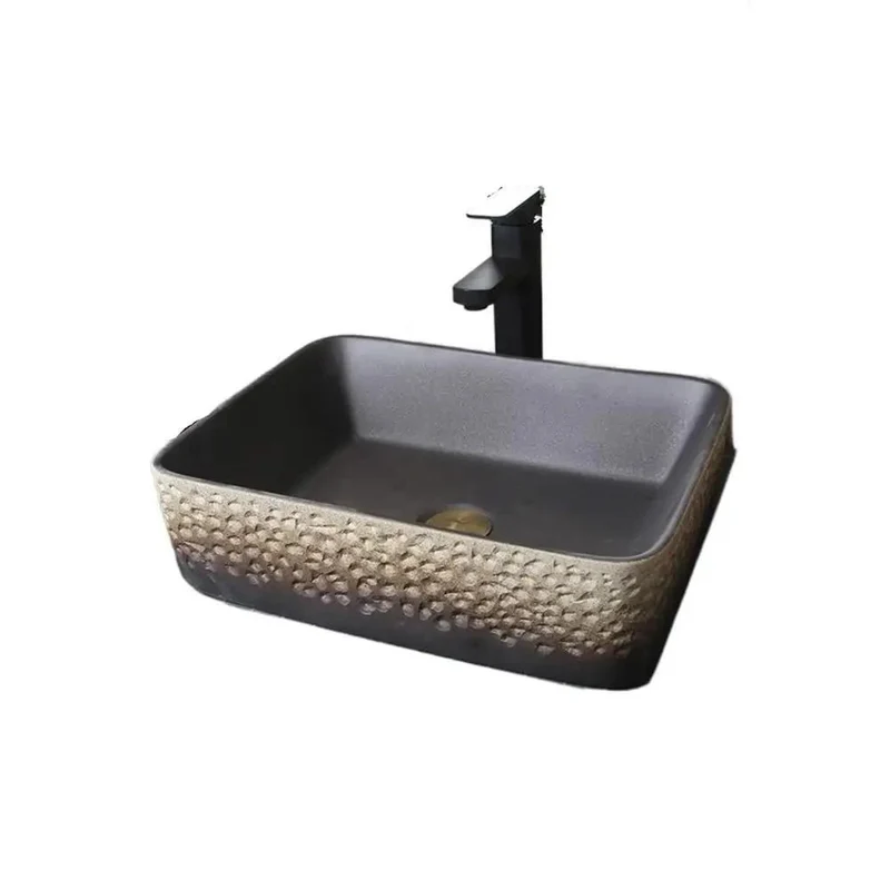 Slick Ceramic Vessel Sink With Imitation Stone Finish And Smooth Oval Basin Perfect For Modern Home Bathroom Or Outdoor Pool Countertop Setup That Delivers Drop Dead Gorgeous Style While Being Hella Easy To Maintain And Built To Last