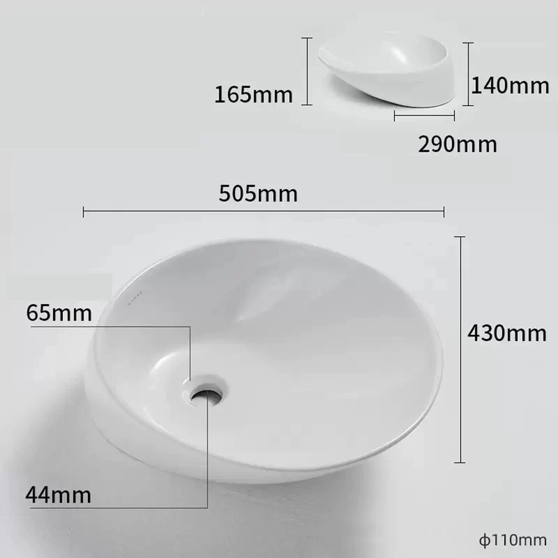 Premium Oval Vessel Sink That Sits Above Counter Using Top Tier White Porcelain Ceramic With A Fresh Marble Texture And Clean No Overflow Design To Give Your Bathroom A Straight Fire Upgrade