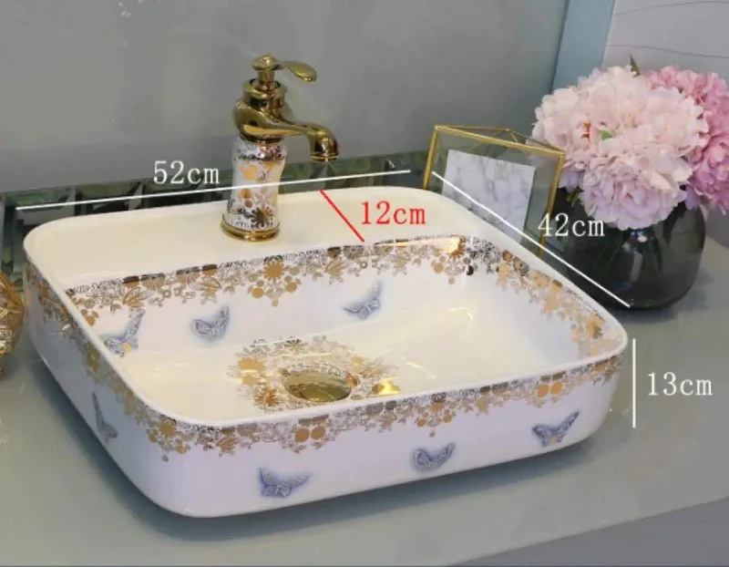 Square Ceramic Countertop Bathroom Sink Featuring Slick Enamel Finish Single Hole Faucet Mount No Drama Install Smooth Glide Basin For Fresh Bathroom Glow And Tight Daily Fit