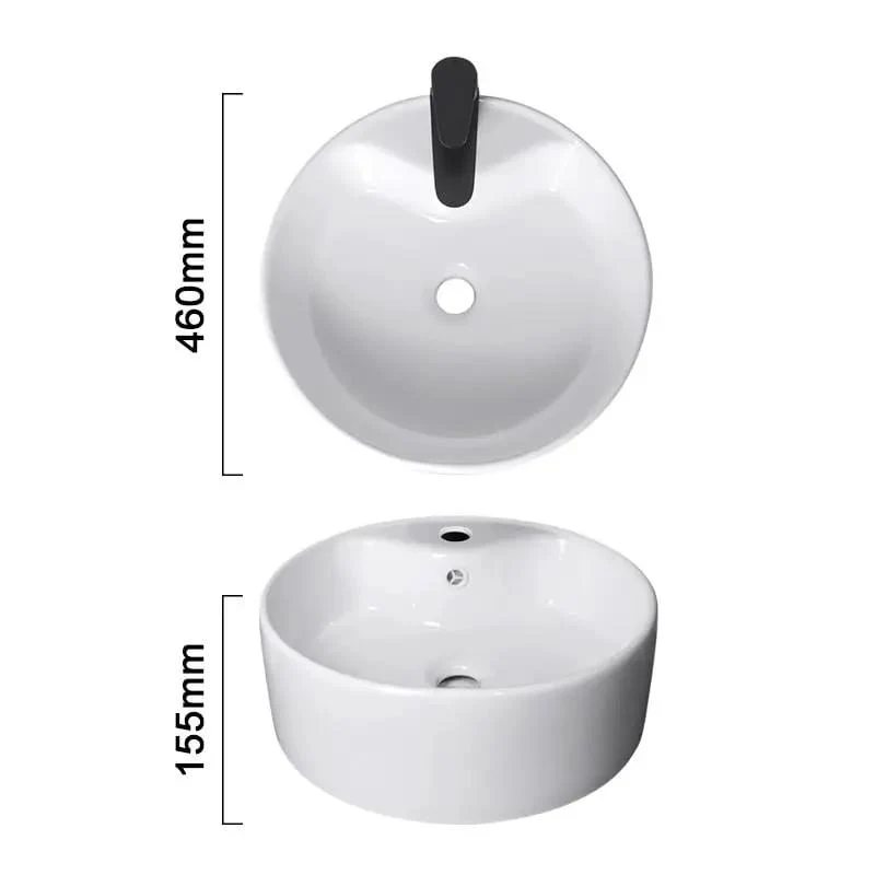 Modern Ceramic Vessel Sink For Countertop Bathroom Slick Single Basin Washbasin No Sweat Installation Above Counter Total Bathroom Game Changer Fresh Look