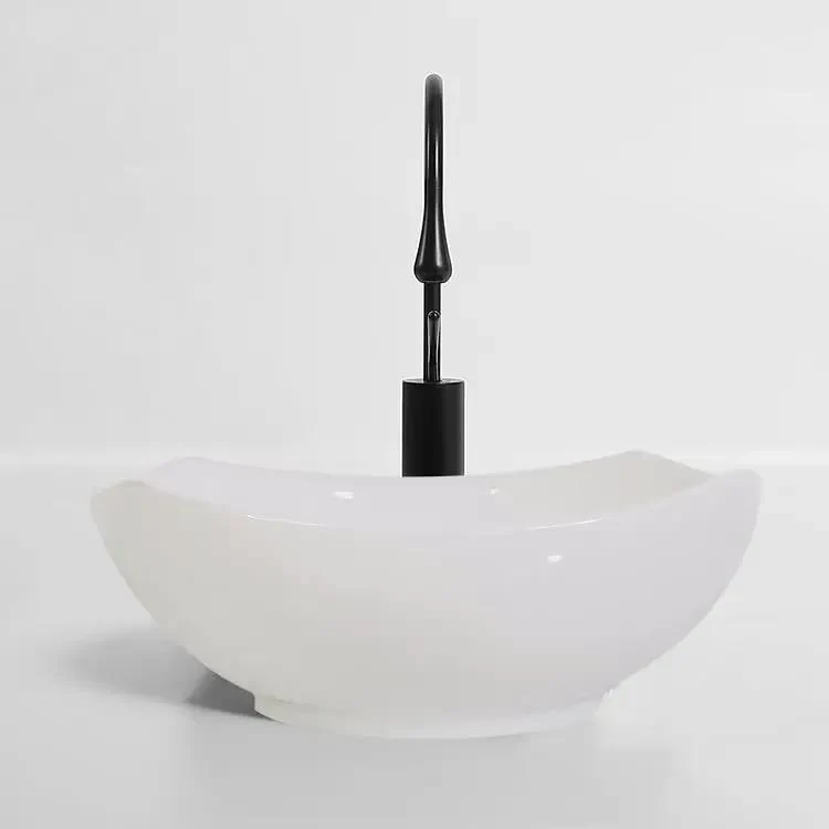 Modern White Ceramic Vessel Sink Round Counter Basin Zero Hassle Bathroom Washbasin Solid Build Timeless White Finish Effortless Mounting For Apartments And Hotels