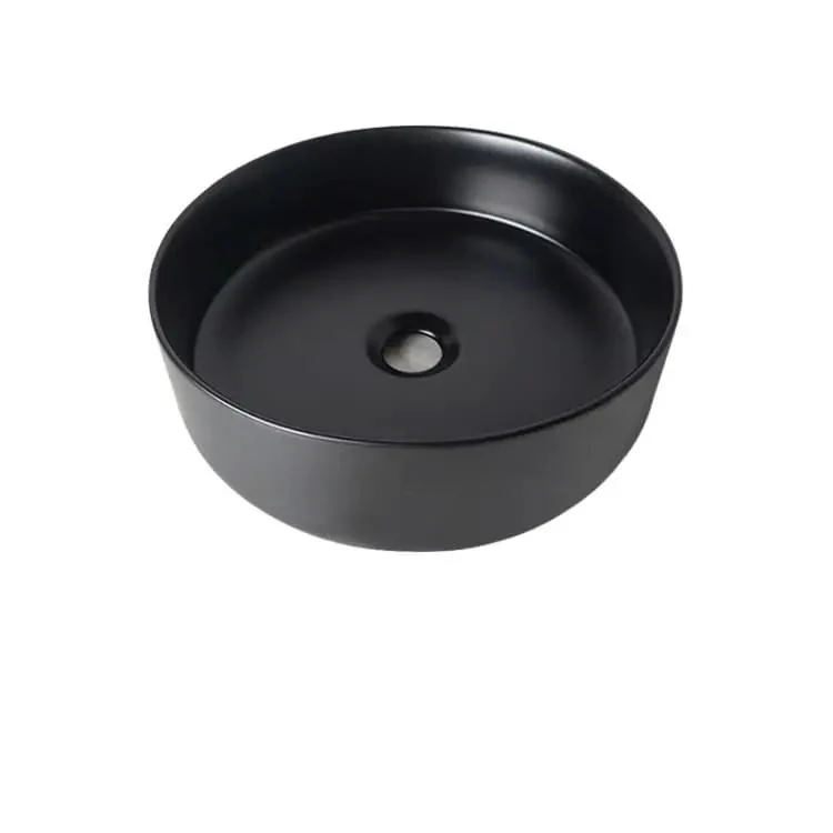 Top Tier Round Ceramic Vessel Sink In Dope Matte Black Finish Above Counter Wash Basin With Hella Strong Build For Modern Bathrooms And Fresh Lounge Areas