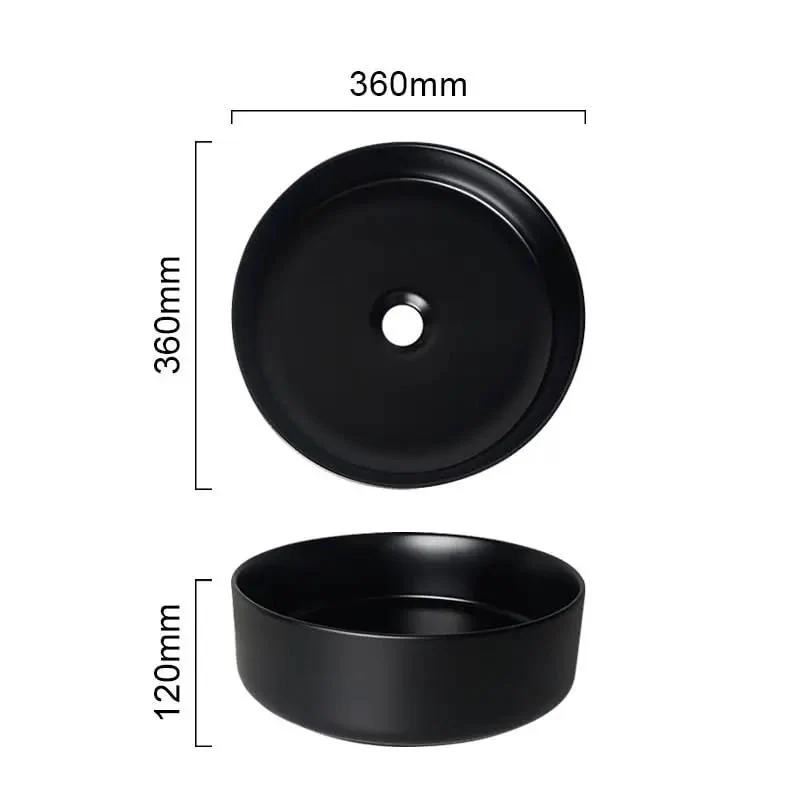 Top Tier Round Ceramic Vessel Sink In Dope Matte Black Finish Above Counter Wash Basin With Hella Strong Build For Modern Bathrooms And Fresh Lounge Areas