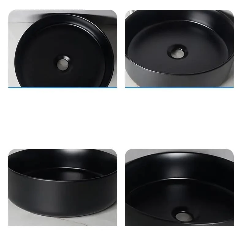 Top Tier Round Ceramic Vessel Sink In Dope Matte Black Finish Above Counter Wash Basin With Hella Strong Build For Modern Bathrooms And Fresh Lounge Areas