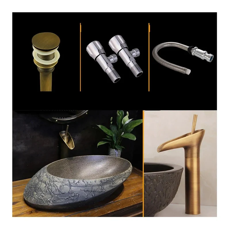 Modern Ceramic Vessel Sink Featuring Slick Stone Texture Undermount Art Basin Built Different For Tough Daily Scrubbing Easy Mount Setup Straight Up Transforms Basic Bathroom Vanities Into A Total Game Changer