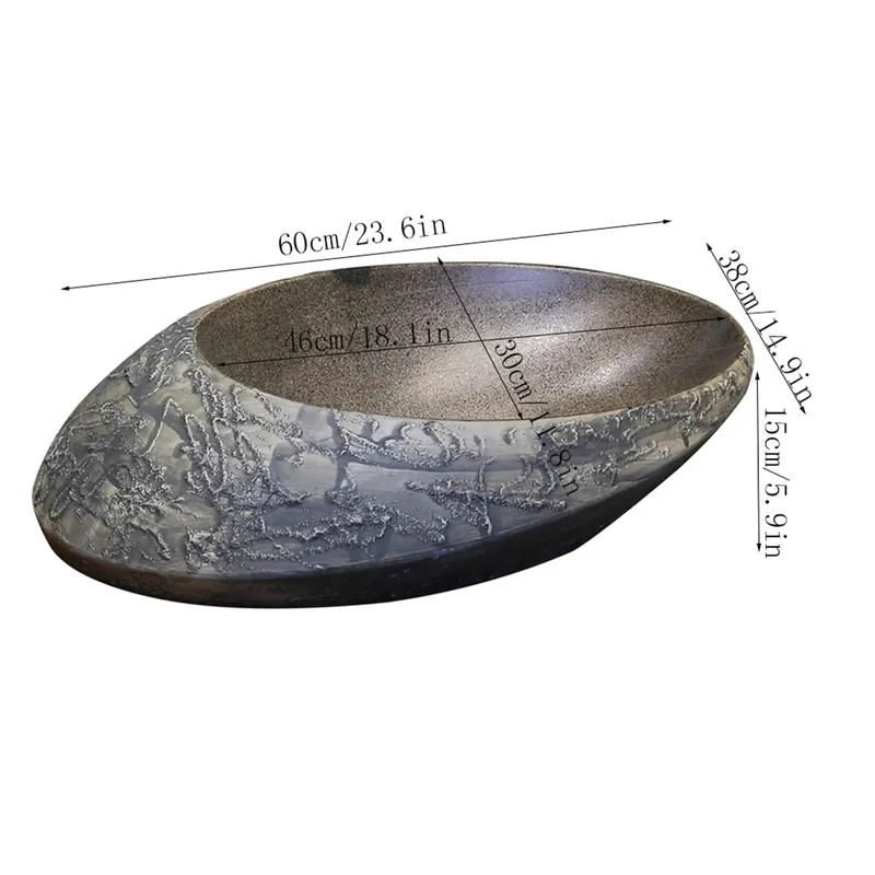 Modern Ceramic Vessel Sink Featuring Slick Stone Texture Undermount Art Basin Built Different For Tough Daily Scrubbing Easy Mount Setup Straight Up Transforms Basic Bathroom Vanities Into A Total Game Changer