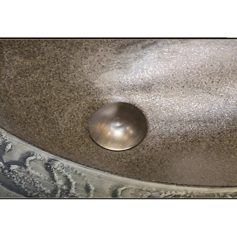 Modern Ceramic Vessel Sink Featuring Slick Stone Texture Undermount Art Basin Built Different For Tough Daily Scrubbing Easy Mount Setup Straight Up Transforms Basic Bathroom Vanities Into A Total Game Changer