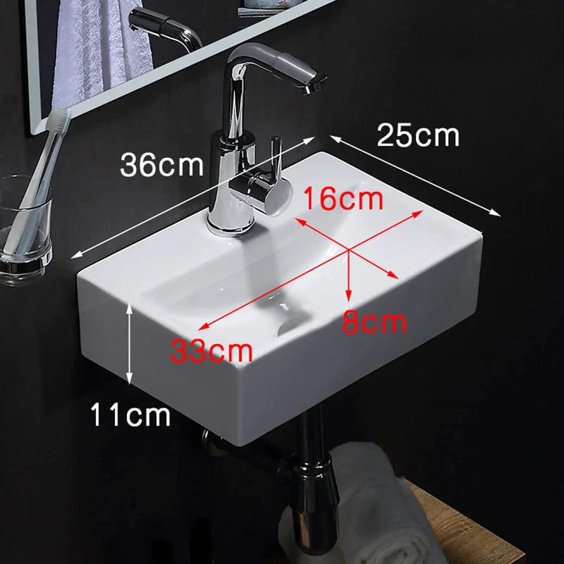 Top Shelf Wall Mount Vessel Sink Classic White Ceramic Basin For Tiny Spaces No Sweat Install Corner Design Ships With Faucet Scratch Proof Glaze Heavy Duty Build