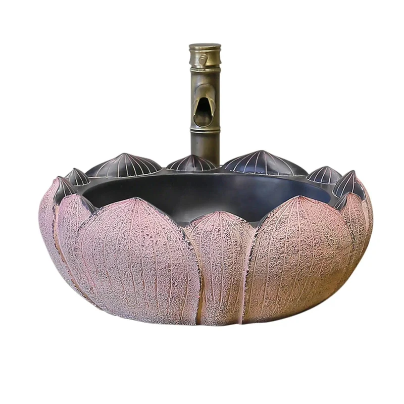 Top Tier Ceramic Vessel Sink With Slick Porcelain Finish And Chill Retro Lotus Design Made For Above Counter Vanity Drops That Add Real Swagger To Any Modern Bathroom Space
