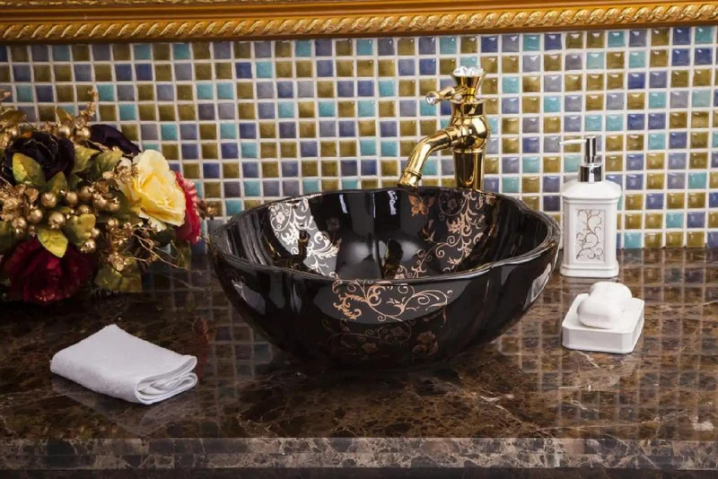 Heavy Duty Ceramic Countertop Bathroom Sink And Art Vessel Basin With Slick Scratch Resistant Glaze For Reliable Vanity Use And No Sweat Cleanup Featuring Straight Fired Porcelain And Bulletproof Everyday Performance
