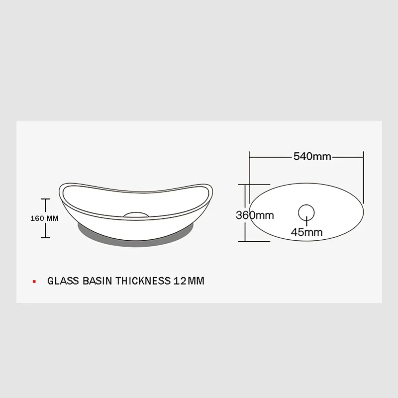 Slick Modern Bathroom Vessel Sink Clear Tempered Glass Countertop Basin Oval Transparent Vanity Washbasin Top Shelf Craftsmanship Real Deal Durability And Dope Clean Lines For Updated Baths