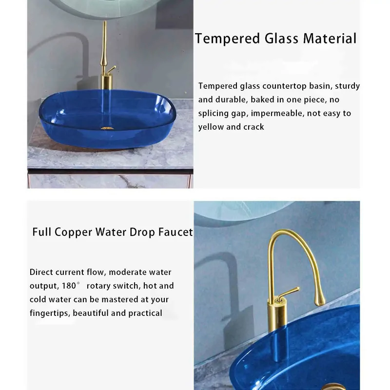 Top Shelf Tempered Glass Vessel Sink Slick Gray Wash Basin For Modern Bathrooms With Heavy Duty Brass Faucet And Pop Up Drain Quick Countertop Setup And Home Upgrade