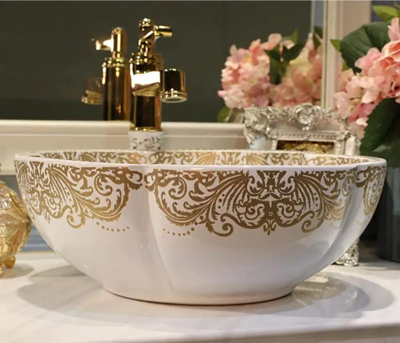 Showstopping Round Countertop Vessel Sink Crafted From Premium Ceramic With Glossy Enamel Finish And Single Hole Faucet Prep For A Chic Modern Bathroom Vanity Delivering Sleek Elegance And 12 Liter Capacity