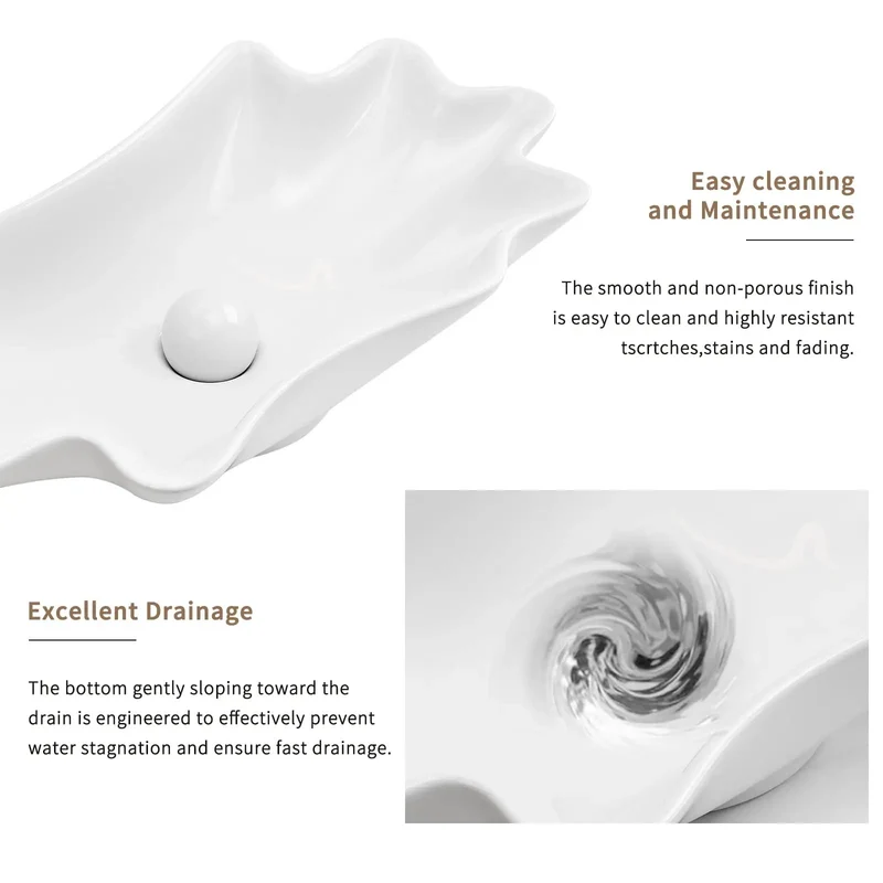 Solid Milk White Ceramic Vessel Sink With Sculpted Seashell Contour Above Counter Bathroom Basin Single Piece Decorative Vanity Bowl For Knockout Home Upgrade Vibes