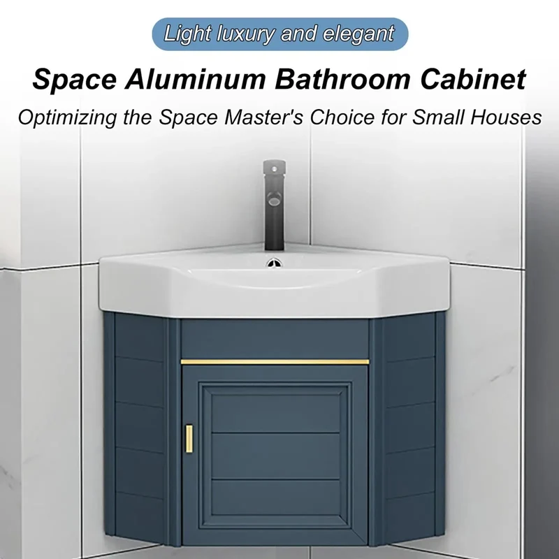 Slick Space Saving Corner Vessel Sink And Vanity Cabinet Combo Featuring Knockout White Gloss Ceramic Finish With Complete Faucet Kit For Tight Bathrooms And Easy Hookup