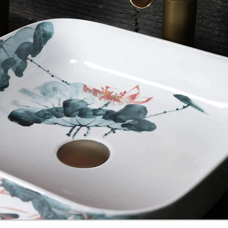 Square Ceramic Vessel Sink For Modern Bathrooms, White Porcelain Countertop Basin With High Gloss Finish, Faucet And Drainer Included, Hassle Free Setup, Pro Level Style Upgrade