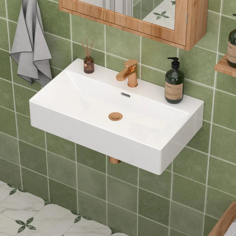 Slick White Rectangular Wall Mount Sink Game Changer For Tight Spaces Zero Fuss Installation Perfect For Rvs Apartments Guest Bathrooms And Powder Rooms Compact Space Saving Modern Wash Basin Refresh